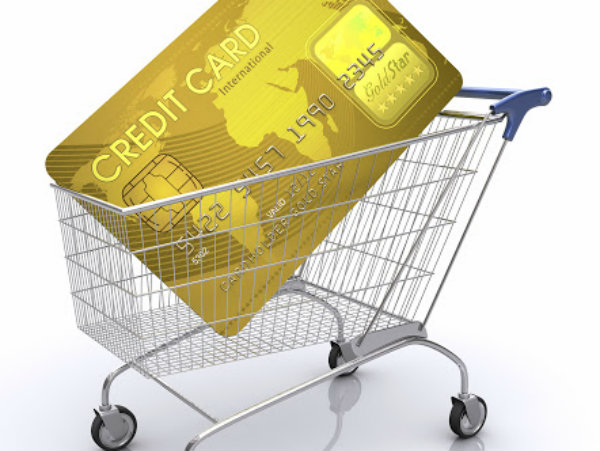 credit card in cart