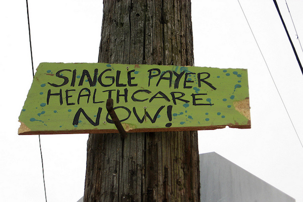 Single payer healthcare sign